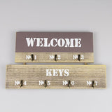 ’Welcome’ Wall key holder Brown nz