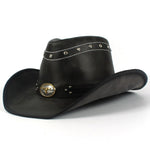 Western Leather cowboy hat Black nz