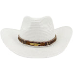White and brown straw hat nz