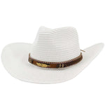 White and brown straw hat nz
