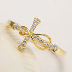 White crystal cross ring nz