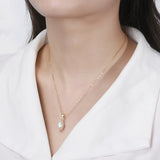 White cultured pearl pendant nz