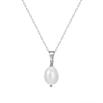White cultured pearl pendant Silver nz