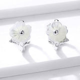 White flower earrings nz