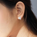 White flower earrings nz