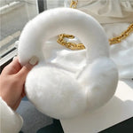 White fluffy ear warmers nz
