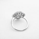 White gold diamond flower ring nz