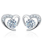 White gold heart earrings nz
