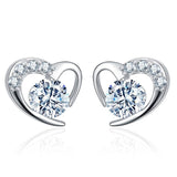 White gold heart earrings nz