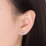 White gold heart earrings nz