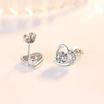 White gold heart earrings nz