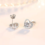 White gold heart earrings nz