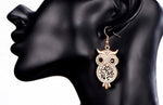 White Gold owl earrings nz