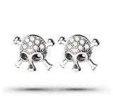 White gold skull earrings nz