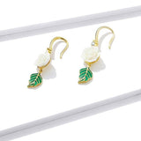 White rose earrings nz