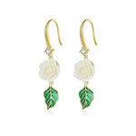 White rose earrings nz