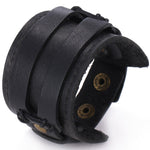 Wide gothic bracelet Black nz