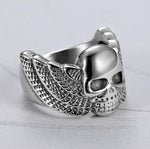 Winged skull ring nz