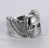 Winged skull ring nz