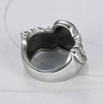 Winged skull ring nz