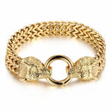 Wolf chain bracelet Gold / 19 cm nz