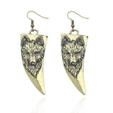 Wolf dangle earrings Golden nz
