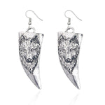 Wolf dangle earrings Silver nz