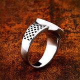 Wolf head ring in Steel nz