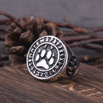 Wolf paw rune ring 7 (54.4 mm) nz