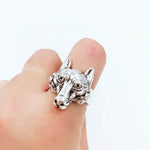 Wolf ring adjustable Open nz