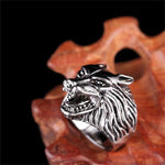 Wolf ring men 54 mm nz
