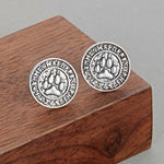 Wolf silver earrings Silver nz