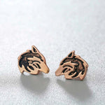 Wolf stud earrings Golden nz