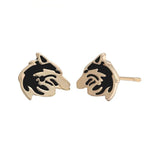 Wolf stud earrings nz