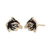 Wolf stud earrings nz