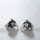 Wolf stud earrings Silver nz