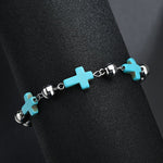 Womens bracelet with small crosses Silver nz