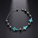 Womens bracelet with small crosses Silver nz