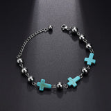 Womens bracelet with small crosses Silver nz