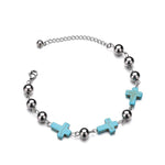 Womens bracelet with small crosses Silver nz