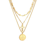 Women’s Catholic cross necklace Gold nz