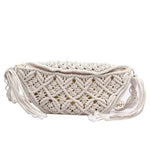 Women’s cotton thread bum bag Beige nz