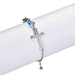 Women’s Cross Bracelet Silver nz
