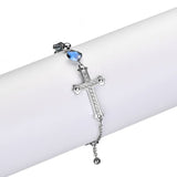 Women’s Cross Bracelet Silver nz