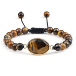 Women’s Tiger eye bracelet 6mm oval helmet nz