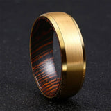 Wood and gold ring nz