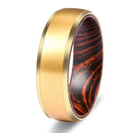 Wood and gold ring nz