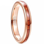 Wood and rose gold ring nz