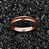 Wood and rose gold ring nz