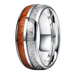 Wood and silver ring nz